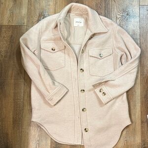 Wilfred cream merino wool Small Utility Jacket barn coat style